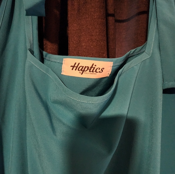 Teal Romper with Pockets - Picture 3 of 4